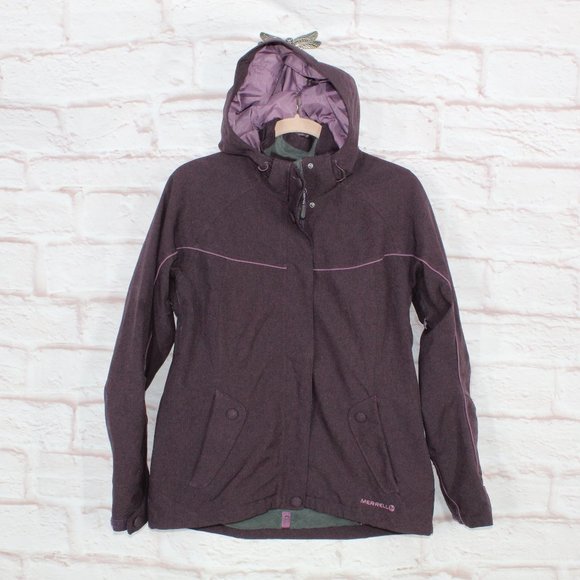 Merrell Jackets & Blazers - Merrell Purple Polyester Nylon Lined Full Zip Detachable Hoodie Jacket Size M